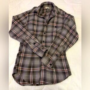 J Crew Flannel Women’s Size XS Brown Plaid Button Up